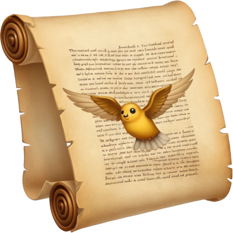 create an emoji of a flying scroll emoji