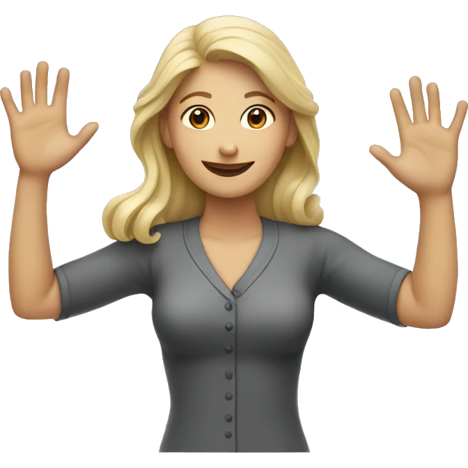 Woman wave hand  emoji