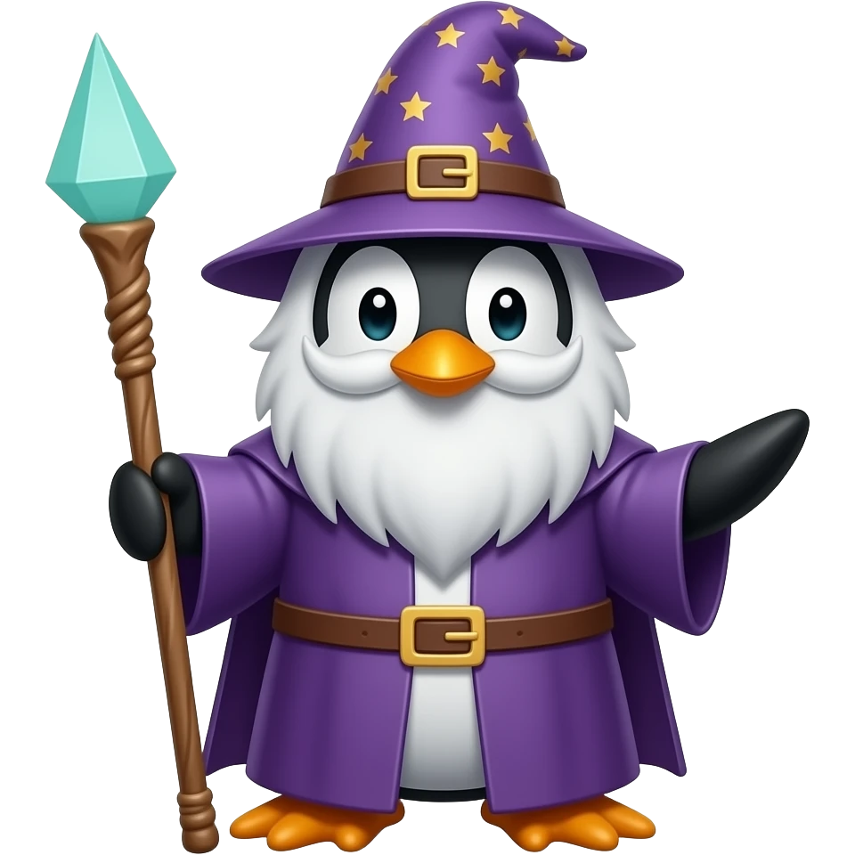 Penguin Wizard emoji