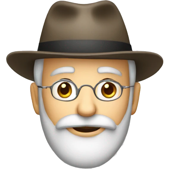 grandad,long beard, hat emoji