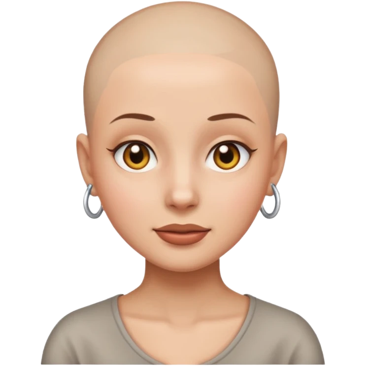 Emoji femme crâne rasé  emoji