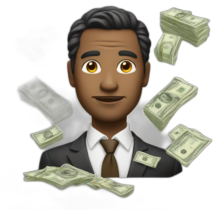 rich guy, a lot of money emoji