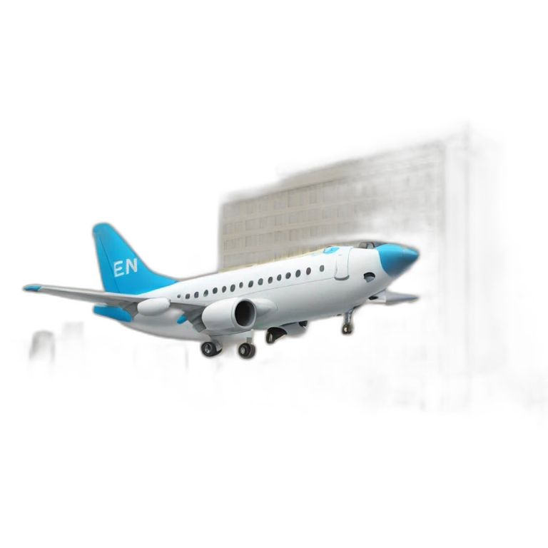 Un avion deux immeubles emoji