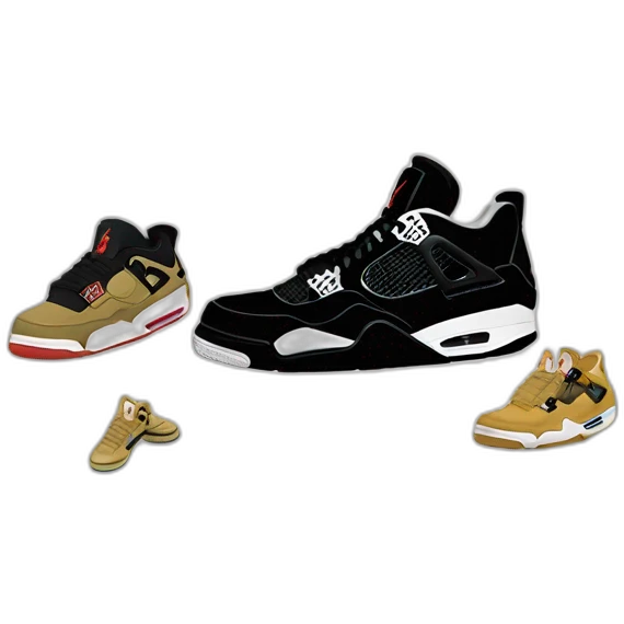 drake with sneakers jordan 4 black cat emoji