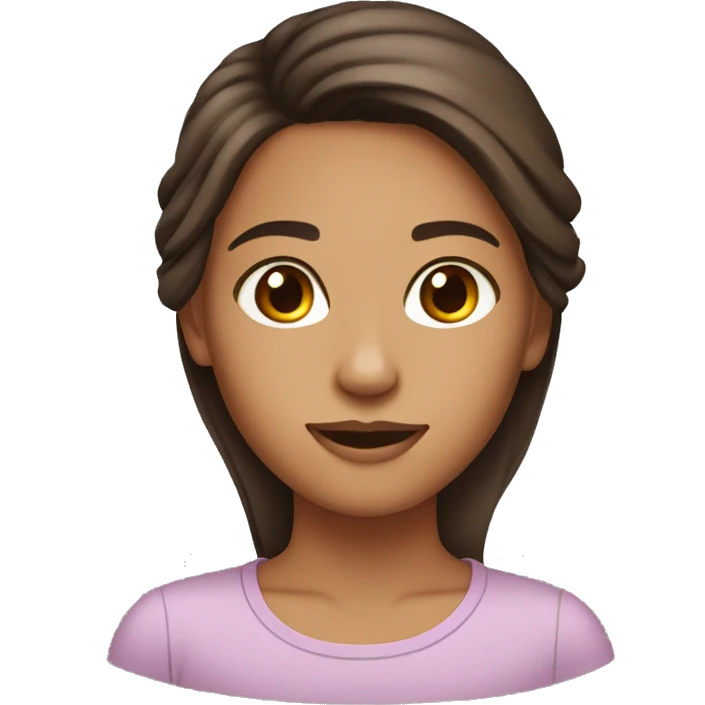 brunette girl brown eyes tan skin emoji