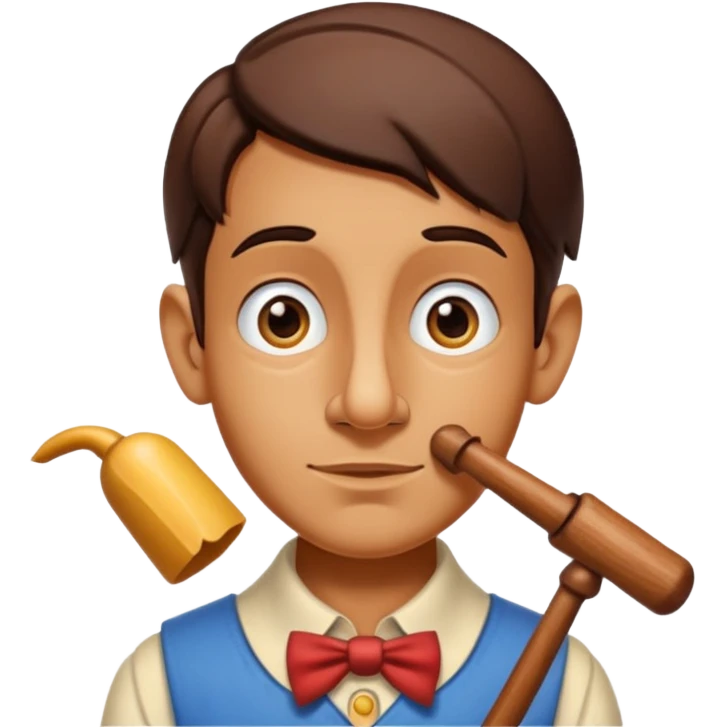 PINOQUIO COM O NARIOZ EMPINADO emoji