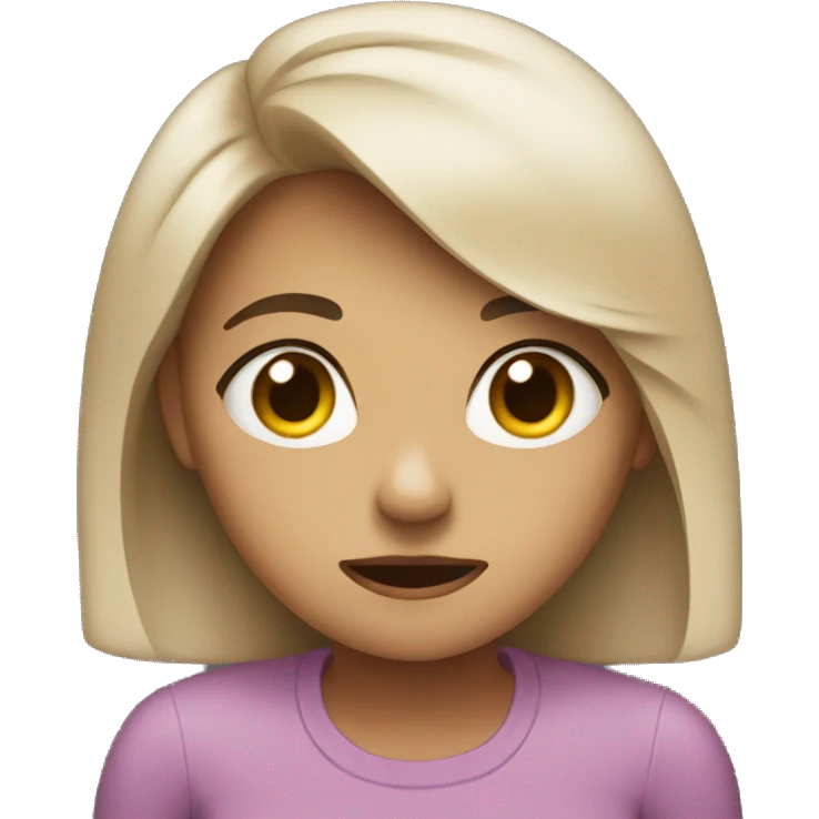 the girl feels bad emoji