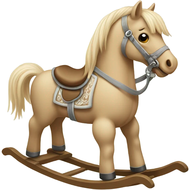 Beige rocking horse emoji