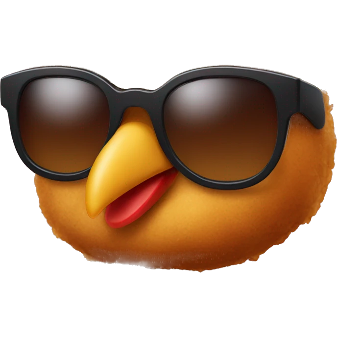 Chicken nugget wearing sunglasses  emoji