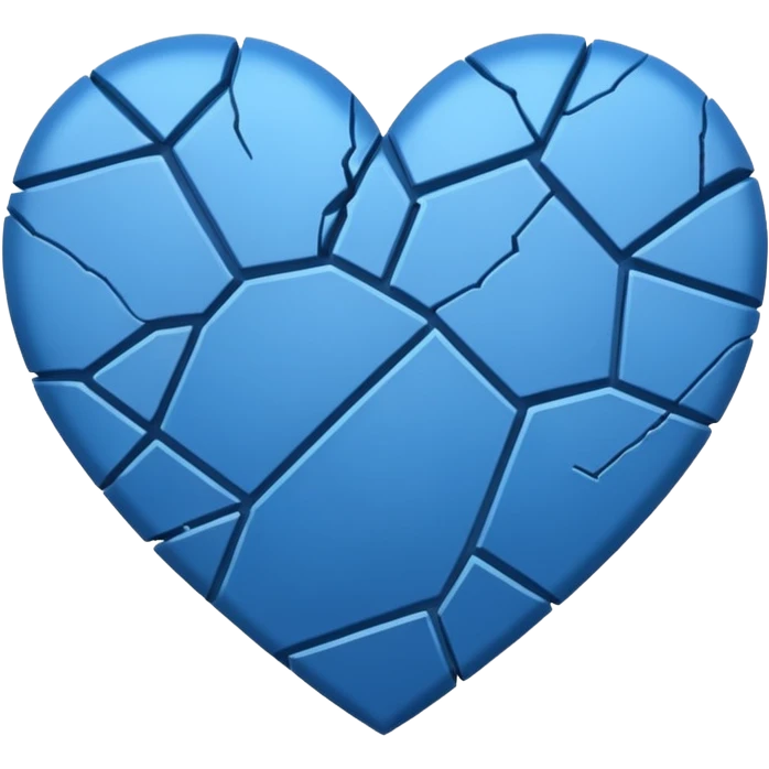 Broken blue heart emoji