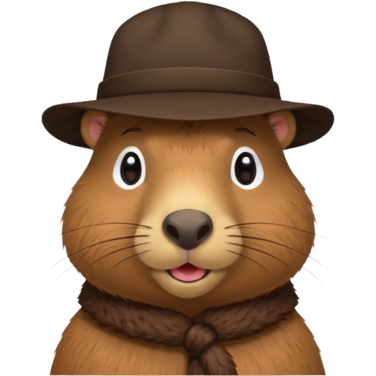 Cute Capybara wearing a hat emoji