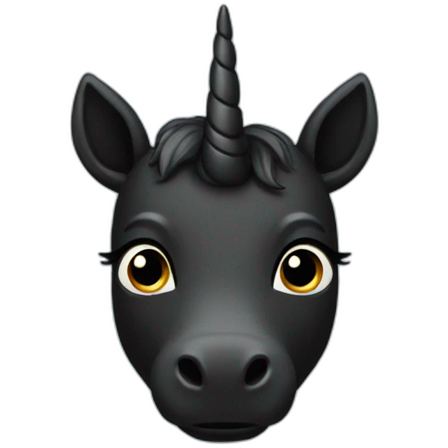Black unicorn emoji