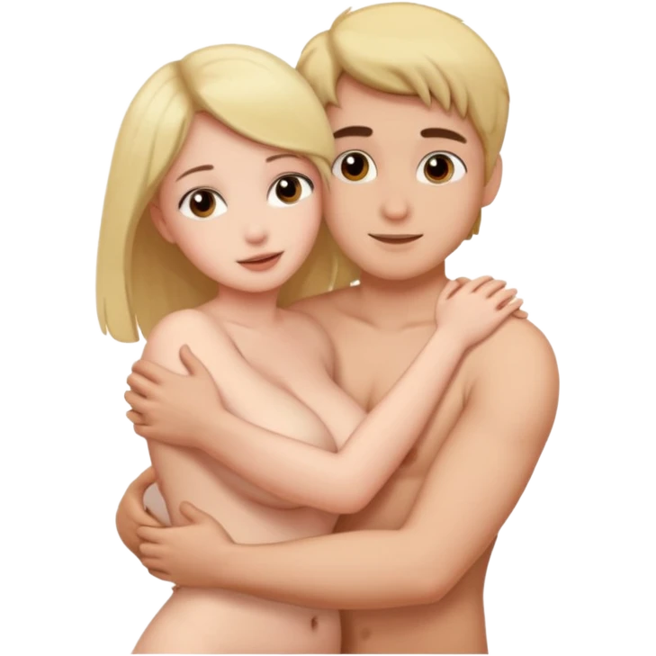 girl big big boobs naked hug with boy emoji