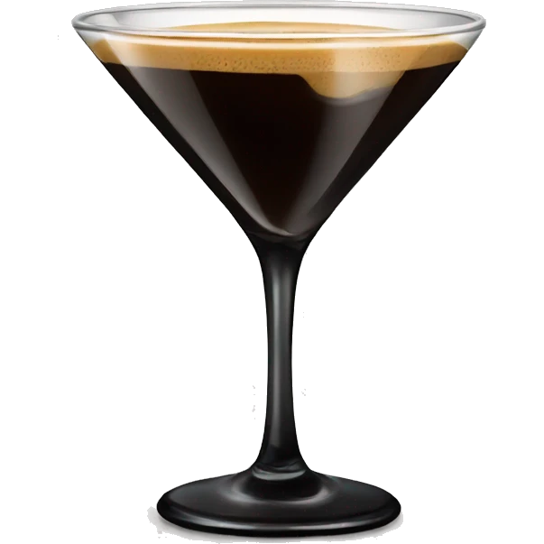 Expresso martini black glass emoji