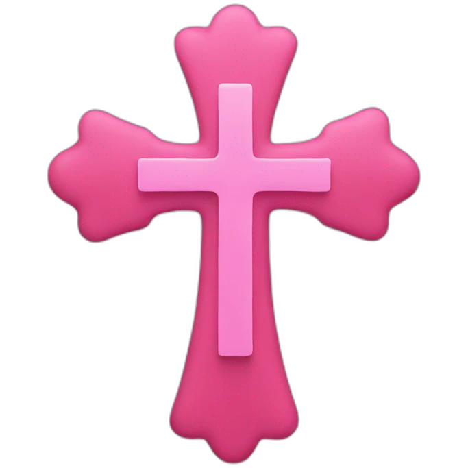 Pink cross emoji