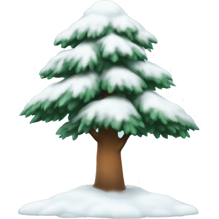 snowy pine tree emoji
