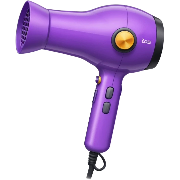 purple hair dryer emoji