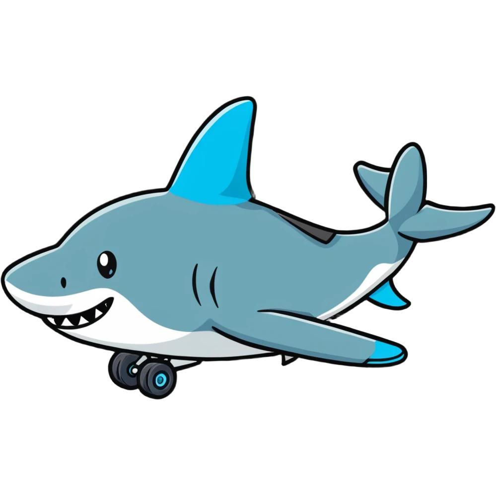 shark-airplane hybrid emoji
