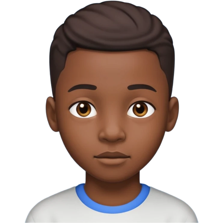 Black kid with a low taper fade emoji