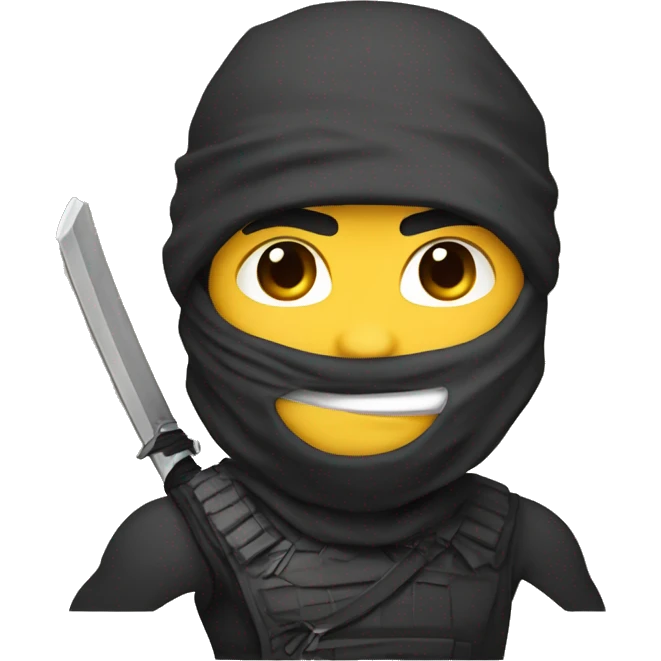 Ninja com arma  emoji