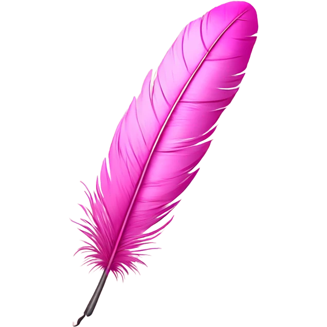 pink feather quill with ink emoji