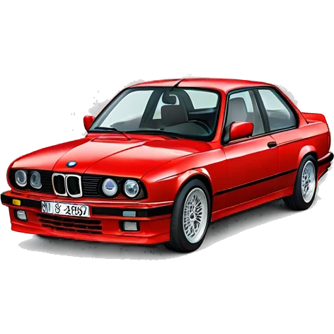 Cherry red E30 BMW emoji