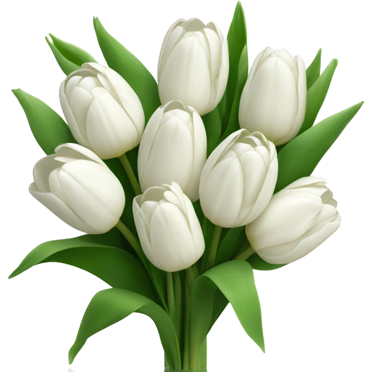 white tulip bouquet  emoji