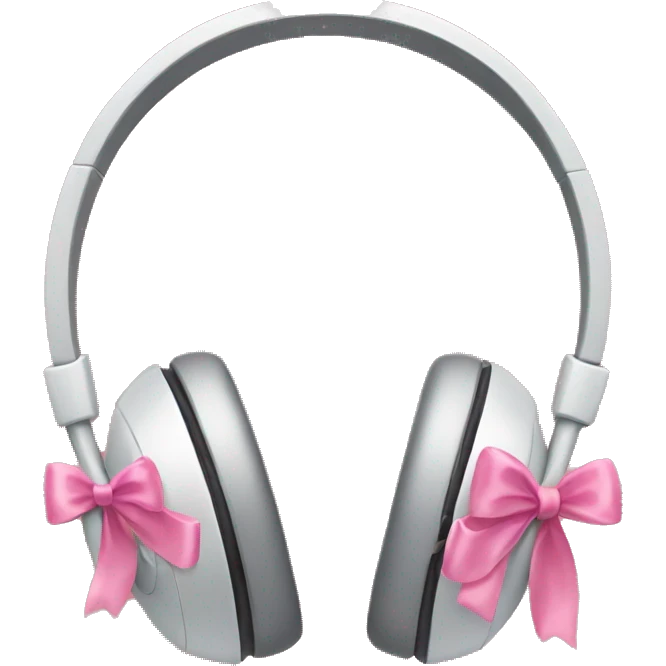 Headphones with pink bows emoji