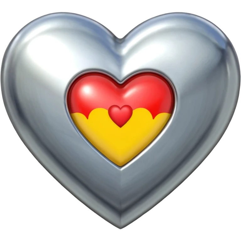 chrome heart in #ff4527 color emoji