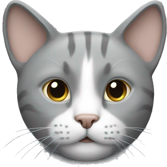 Cat grey with lines emoji