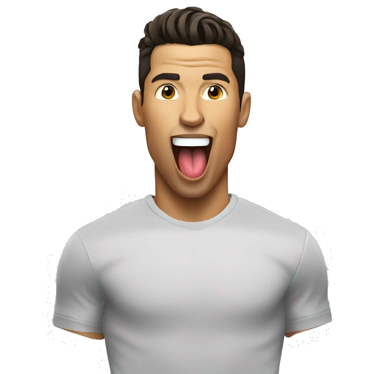 Cristiano tongue emoji