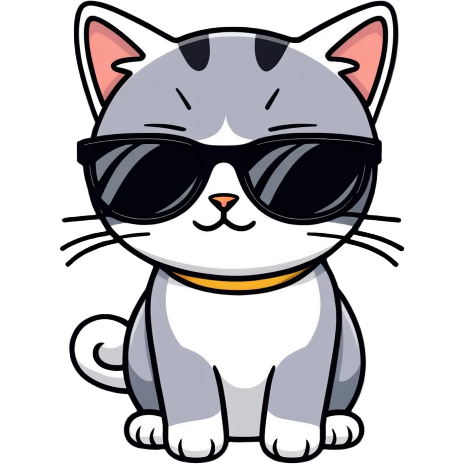 Cat with sunglasses emoji