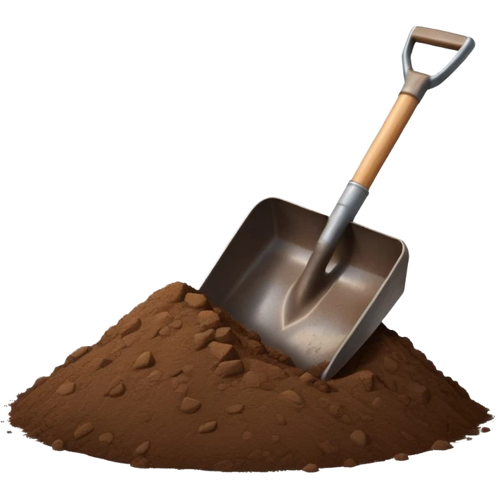 shovel digging with a small dirt pile emoji