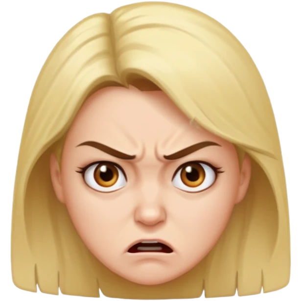 Beautiful woman angry and sick of idiots emoji