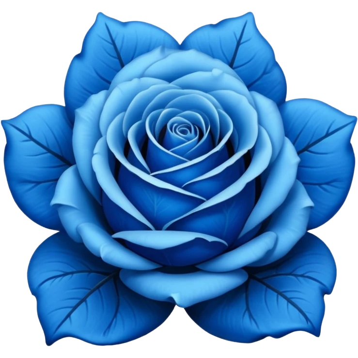 Rose emoji but make it blue instead of red and have it exactly like the original one emoji