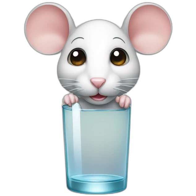 mouse with glass emoji
