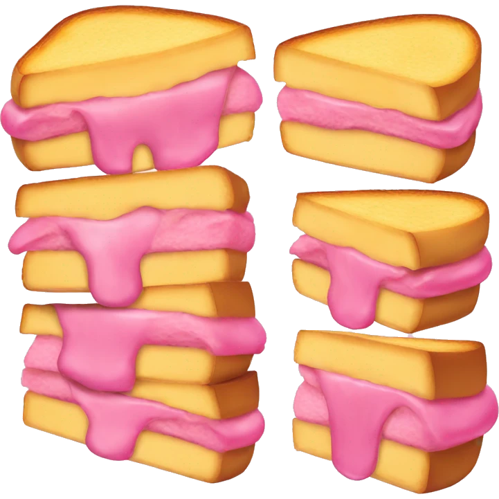 Pink Grilled cheese sandwich emoji