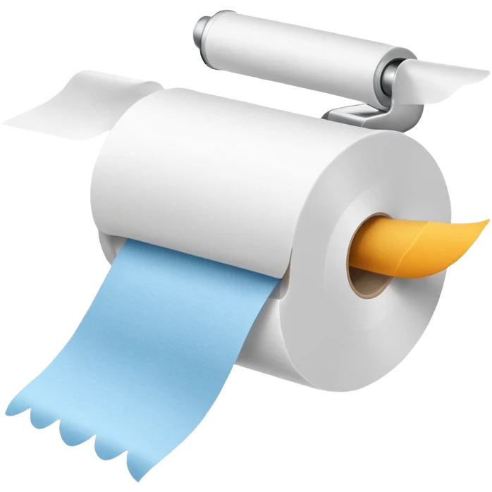 Flying toilet roll emoji