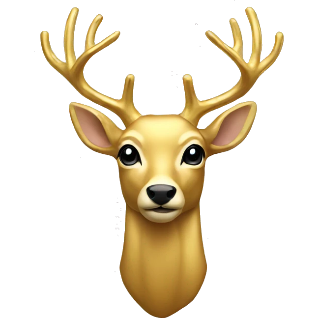 Gold deer emoji