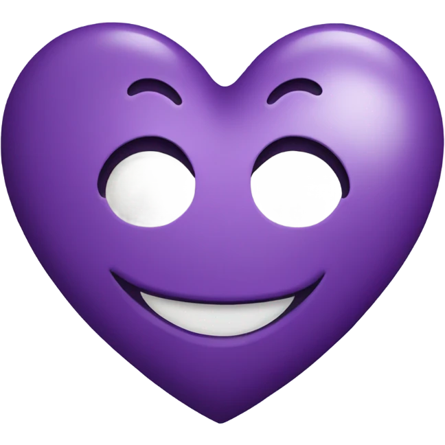 Purple smiling heart emoji
