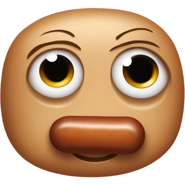 Crying sausage emoji