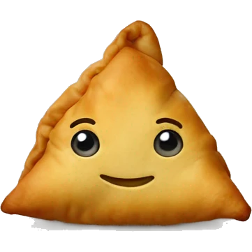 samosa with crwn emoji