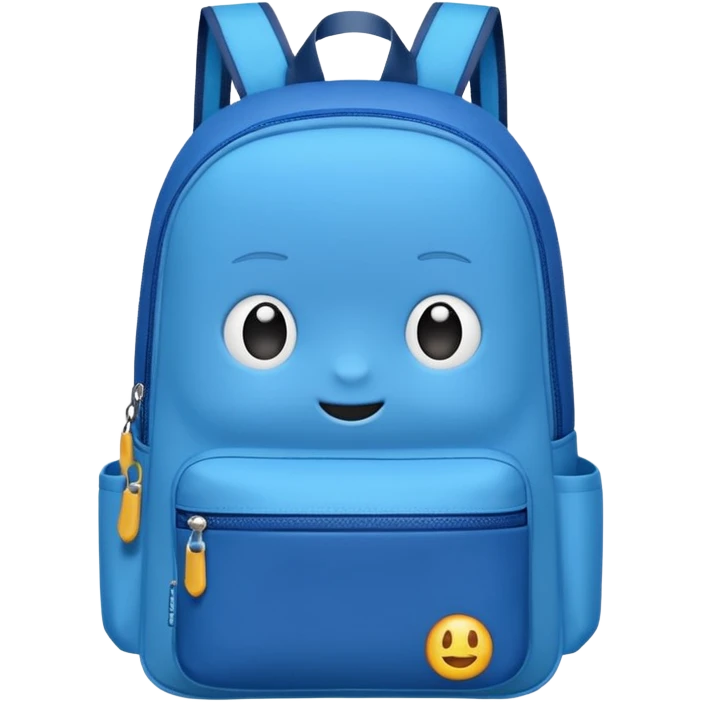 a blue kid Backpack with zip emoji