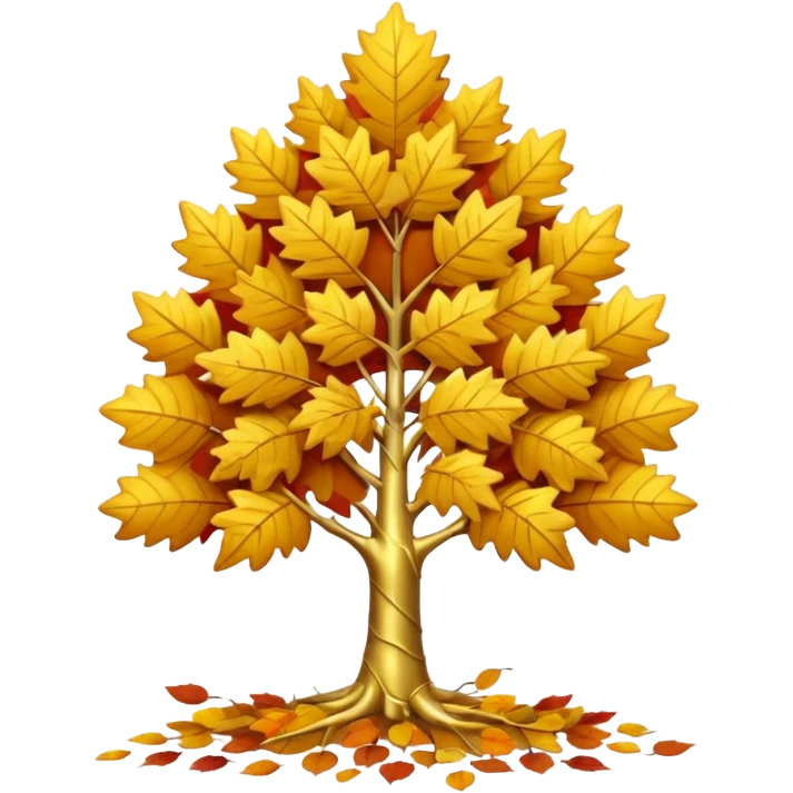 Golden tree emoji