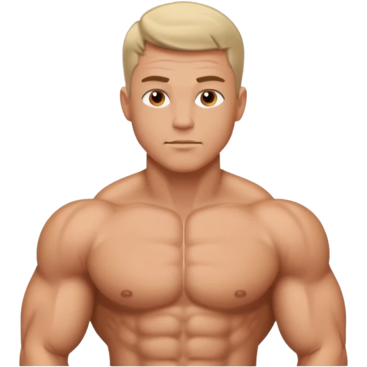 a white muscle man emoji