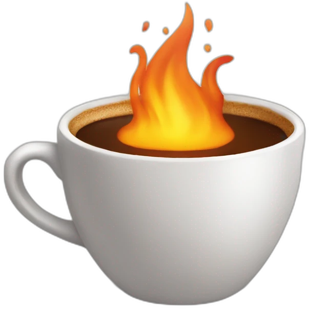 Burning coffee cup emoji