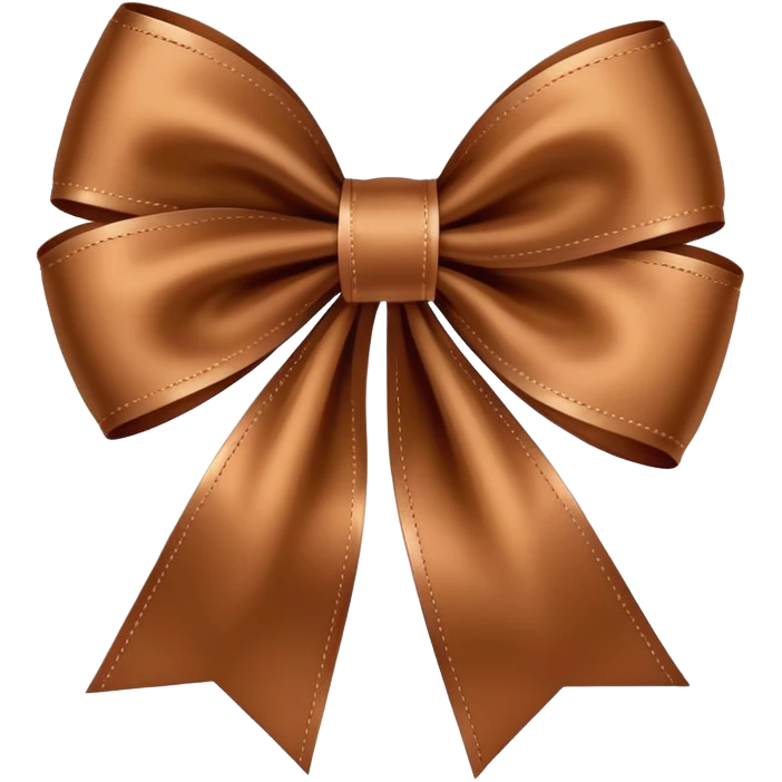 Brown bow ribbon emoji
