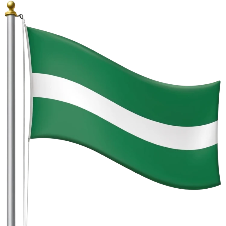 Белый, зеленый, черный флаг триколор emoji