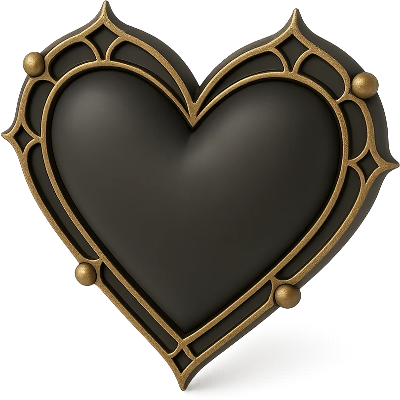 3d gothic heart  effect
 emoji