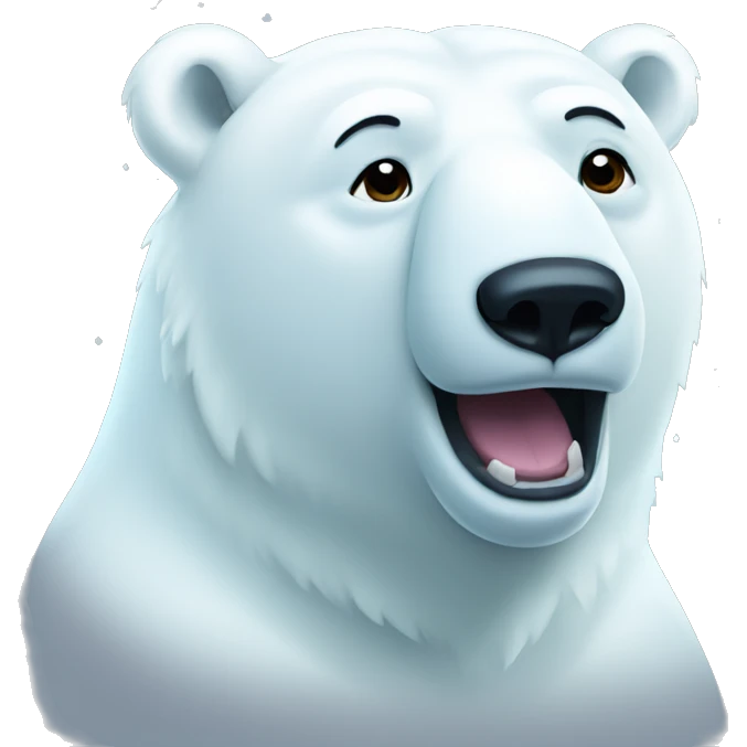 polar bear with stars emoji